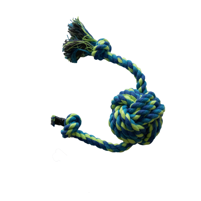 Medium play rope with knot